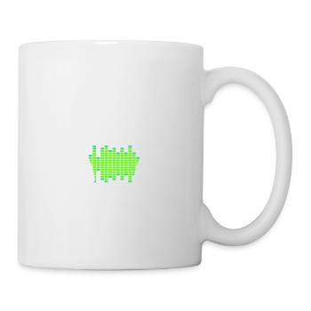 Casque Techno Music Party Equalizer Waves Logo - Mug blanc - blanc - Droite