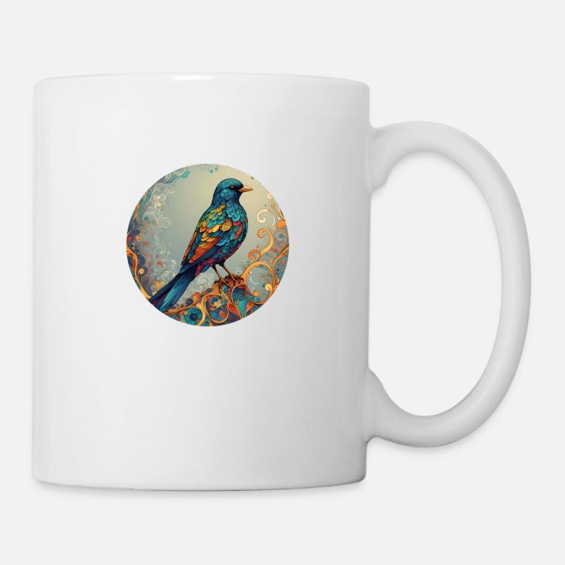 Lot rond d’oiseau - Mug blanc - blanc