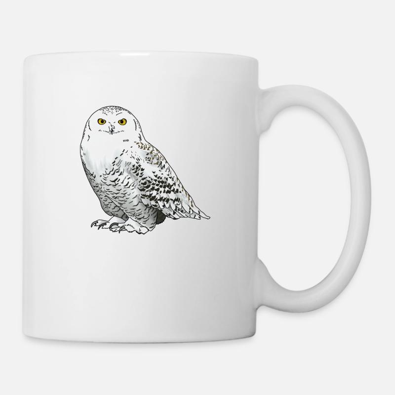 Schneeeule weiss - Tasse - Weiß