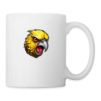 Animal sauvage en colère perruche combative - Mug blanc - blanc - Droite
