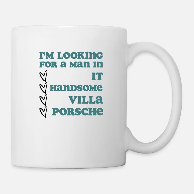 I‘m looking for a man in IT - Tasse - Weiß