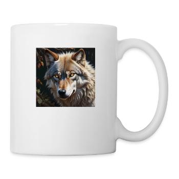Wolf - Tasse - Weiß - Rechts
