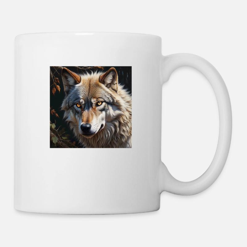 Loup - Mug blanc - blanc