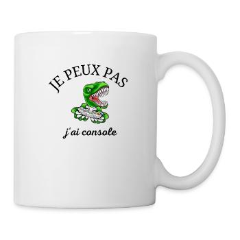 je peux pas j'ai console - Mug blanc - blanc - Droite