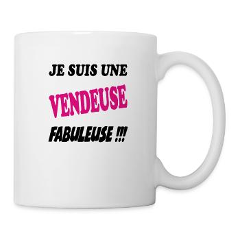 Je suis une vendeuse fabuleuse !!! - Mug blanc - blanc - Droite