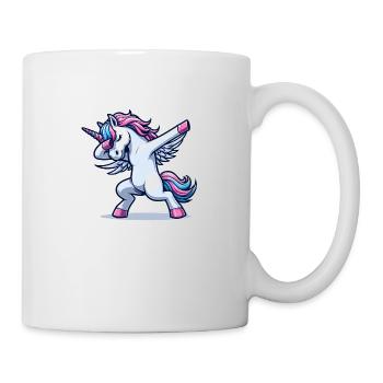 Unicorn Dabbing Einhorn - Tasse - Weiß - Rechts