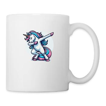 Unicorn Dabbing Einhorn - Tasse - Weiß - Rechts