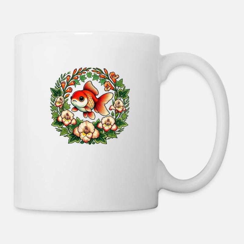 Ausgefallener Goldfisch - Tasse - Weiß