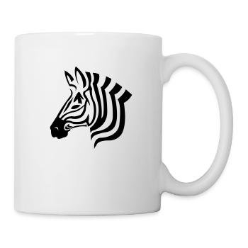 zebra - Tasse - Weiß - Rechts
