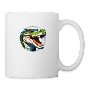 Sauvage en colère animal pugnace combatif crocodile - Mug blanc - blanc - Droite
