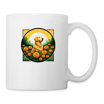 Golden retriever - Mug blanc - blanc - Droite
