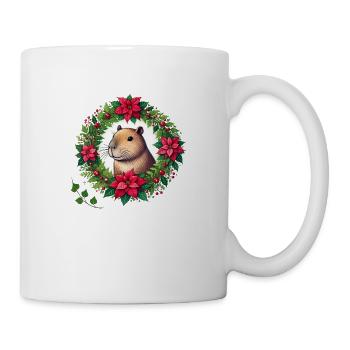Weihnachten Capybara - Tasse - Weiß - Rechts