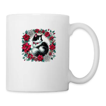 Smoking de Noël Chat - Mug blanc - blanc - Droite