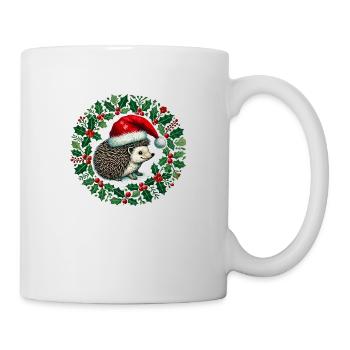 Hérisson de Noël - Mug blanc - blanc - Droite