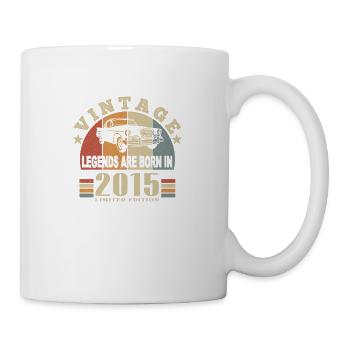 Jahrgang 2015 Legende geboren - Tasse - Weiß - Rechts
