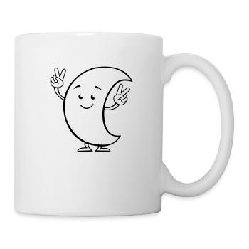 mond comic 01 - Tasse - Weiß - Rechts