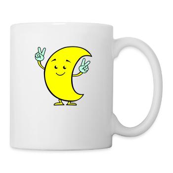 mond comic 02 - Tasse - Weiß - Rechts