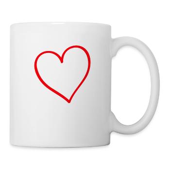 herz heart - Tasse - Weiß - Rechts