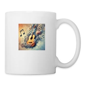 Gitarre auf Wolken - Tasse - Weiß - Rechts