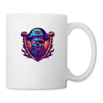 Crâne de pirate - Mug blanc - blanc - Droite