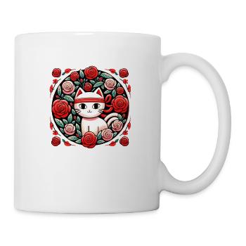 Red Ninja Cat - Mug - white - Right