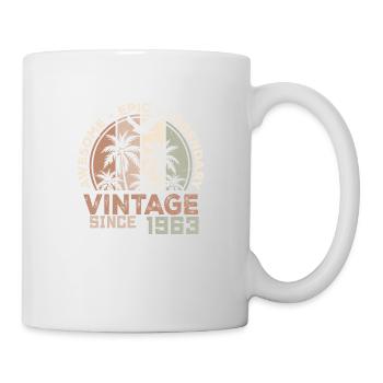 Born 1963 Birthday Gift 1963 Vintage 1963 - Mug - white - Right