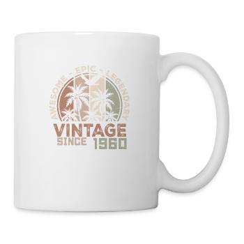 Né dans les années 1960 Cadeau d’anniversaire Années 1960 Millésime des années 1960 - Mug blanc - blanc - Droite