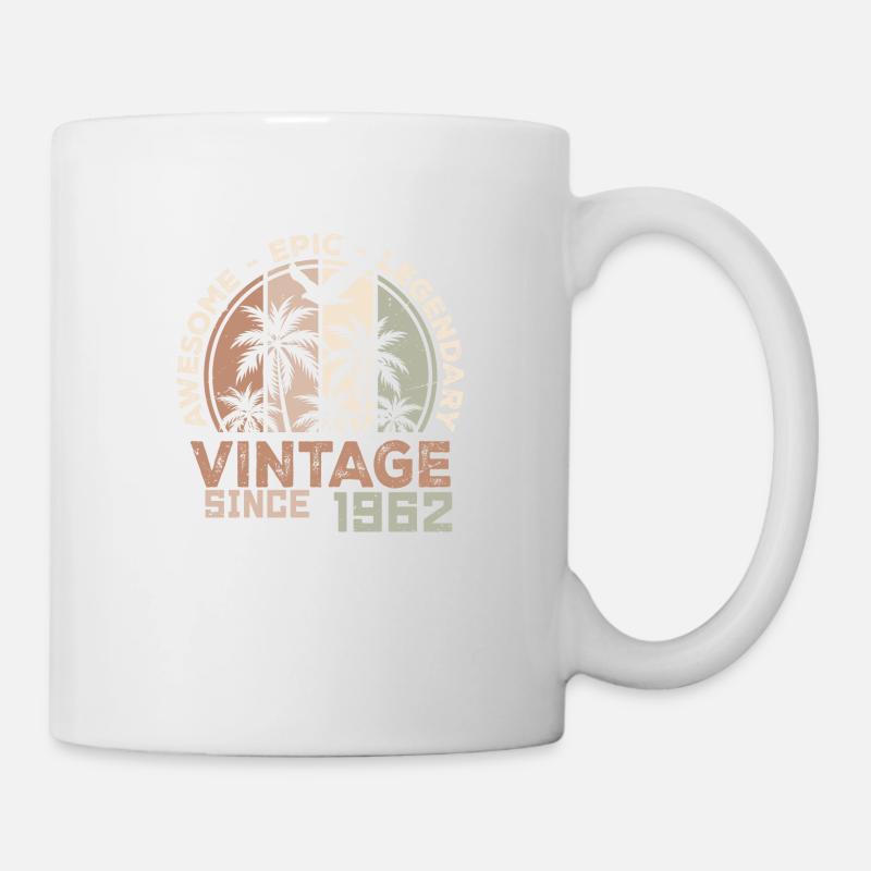 Né en 1962 Cadeau d’anniversaire 1962 Millésime 1962 - Mug blanc - blanc