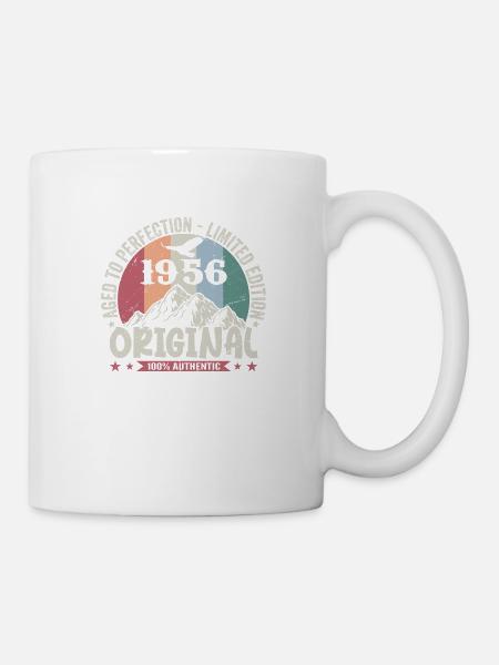 1956 Geburtstag 1956 Jahrgang Geburtstag 1956 - Kop/krus - hvid