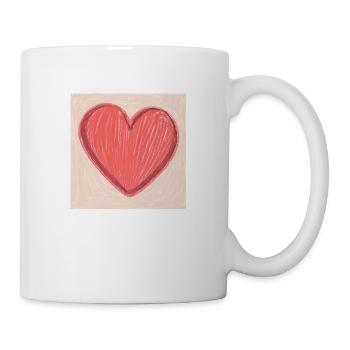 Coeur T-Shirt Filles Femmes - Mug blanc - blanc - Droite
