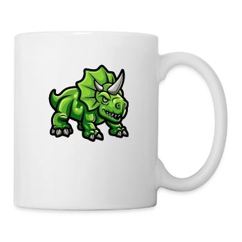 Dinosaur triceratops Comic - Mug - white - Right
