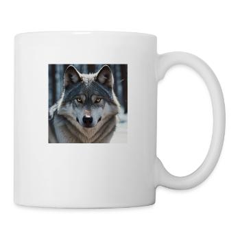 Wolf - Tasse - Weiß - Rechts