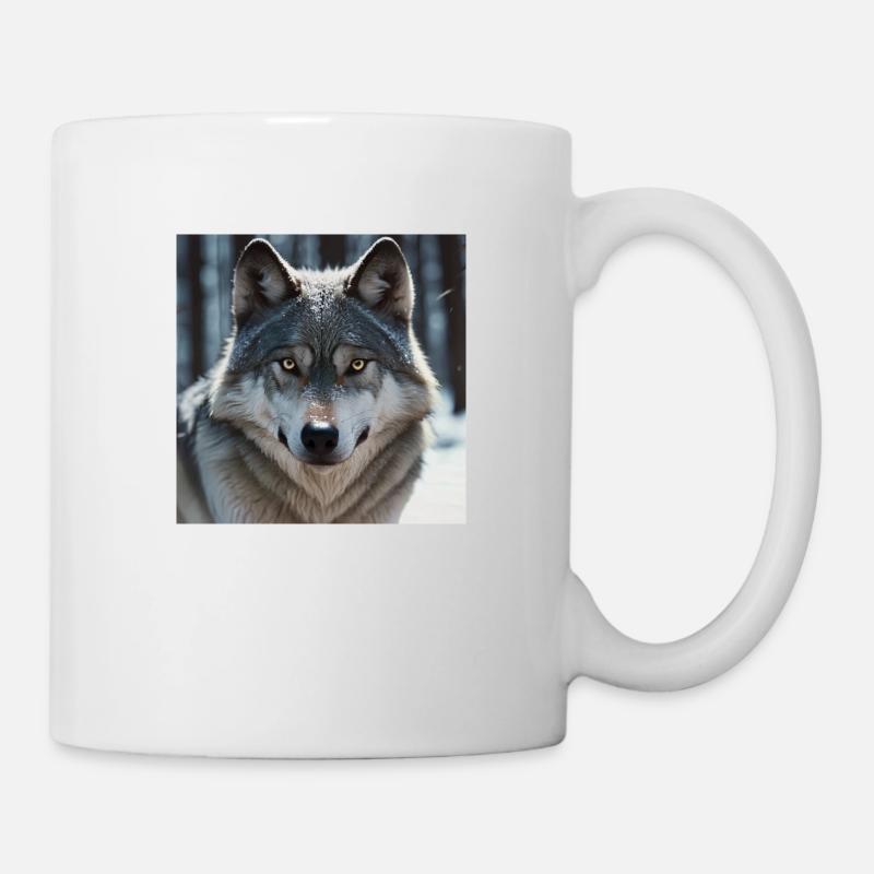 Loup - Mug blanc - blanc