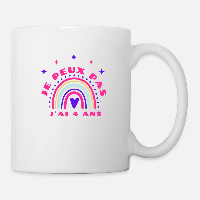 Je peux pas j'ai 4 ans - Mug blanc - blanc