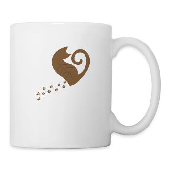 Cat Day brown - Tasse - Weiß - Rechts