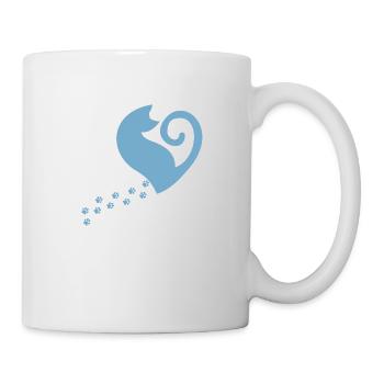 Cat Day blue - Tasse - Weiß - Rechts