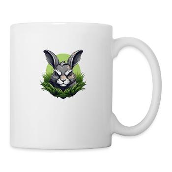 Sauvage lapin en colère combatif sport de motivation - Mug blanc - blanc - Droite