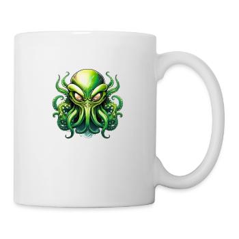 Wild angry logoscary creepy alien - Mug - white - Right