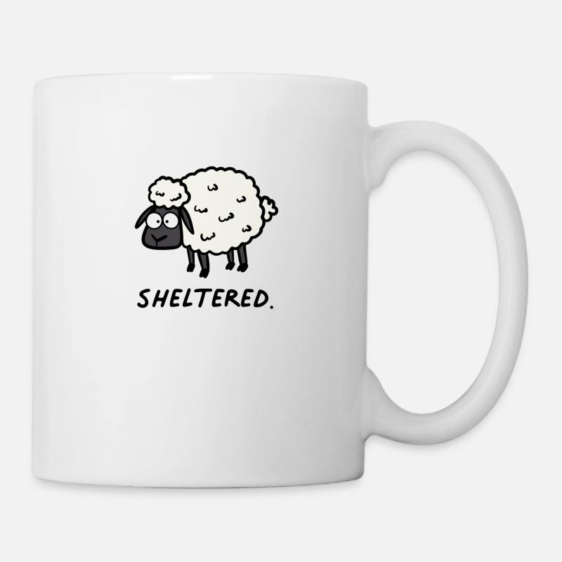Sheltered sheep - Mug - white