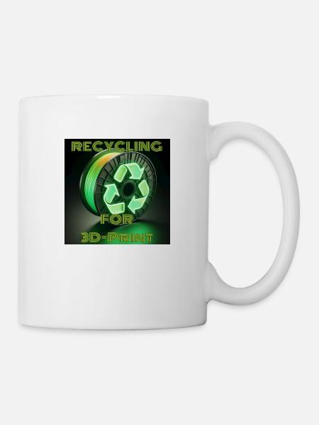 RECYCLAGE pour l’impression 3D - Motif 01 - Mug blanc - blanc