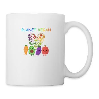 Planète Vegan - Cœur Végétal - Mug blanc - blanc - Droite