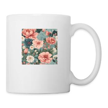 Spring Summer Blooming Floral Pattern - Mug - white - Right