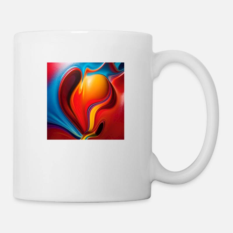 abstract heart ♥️ - Mug - white