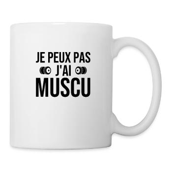 Ich kann nicht, ich habe Muskeln - Tasse - Weiß - Rechts