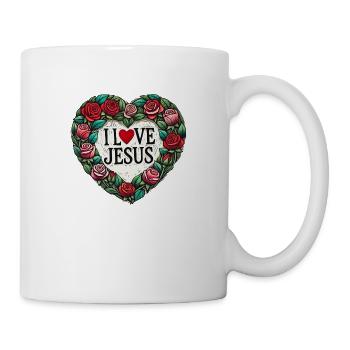 Ich liebe Jesus Christus - Tasse - Weiß - Rechts