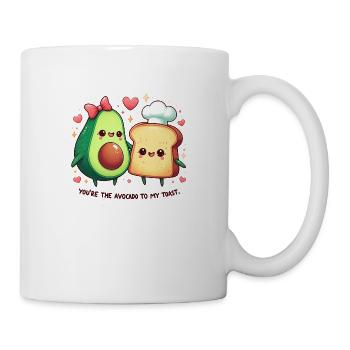 Du bist die Avocado zu meinem Toast - Romantische Frühstücke - Tasse - Weiß - Rechts