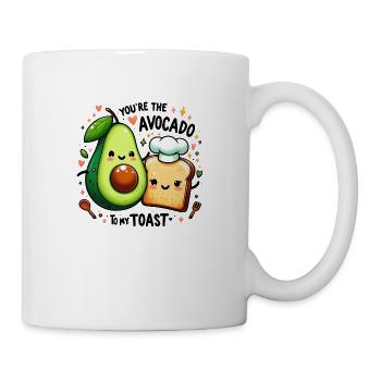 Happy Avocado Toast - Mignon et drôle - Mug blanc - blanc - Droite