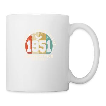Original Geboren 1951 Authentisches Geschenk 1951 Bursdag - Tasse - Weiß - Rechts