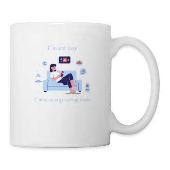 I'm not lazy, I'm on energy-saving mode. - Mug - white - Right