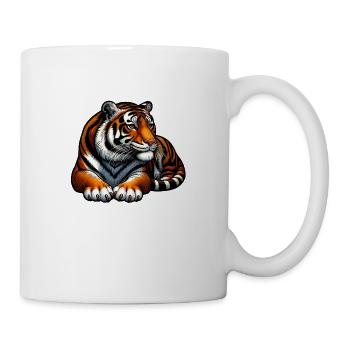 Tiger Raubkatze: Riesenkatze! - Tasse - Weiß - Rechts